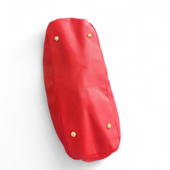 Tignanello red pebbled leather satchel - Picture 6 of 8